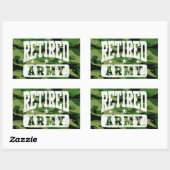Sticker Rectangulaire Armée retraitée (Feuille)