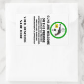 STICKER RECTANGULAIRE ARMES À FEU BIENVENUE (Sac)