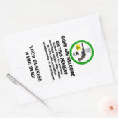 STICKER RECTANGULAIRE ARMES À FEU BIENVENUE (Enveloppe)