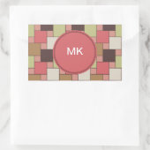 Sticker Rectangulaire Armoire d'épices géométrique (Sac)