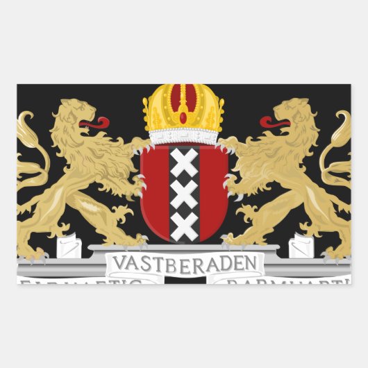 Sticker Rectangulaire Armoiries d'Amsterdam (Devant)