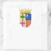 Sticker Rectangulaire Armoiries d'Aragon (Espagne) (Sac)