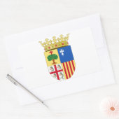 Sticker Rectangulaire Armoiries d'Aragon (Espagne) (Enveloppe)