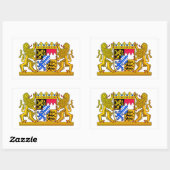 Sticker Rectangulaire Armoiries de Bavière - ALLEMAGNE (Feuille)