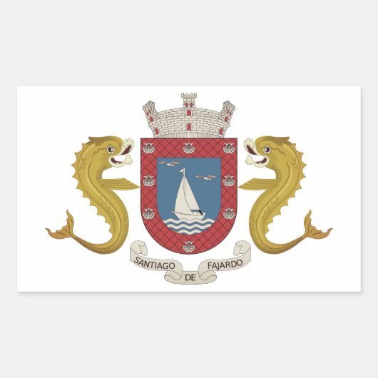 Sticker Rectangulaire Armoiries de Fajardo - PORTO RICO (Devant)