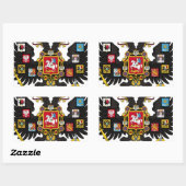 Sticker Rectangulaire Armoiries de l'Empire russe (Feuille)
