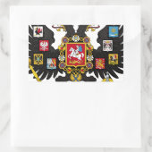 Sticker Rectangulaire Armoiries de l'Empire russe (Sac)