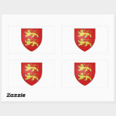 Sticker Rectangulaire Armoiries de Normandie (France) (Feuille)