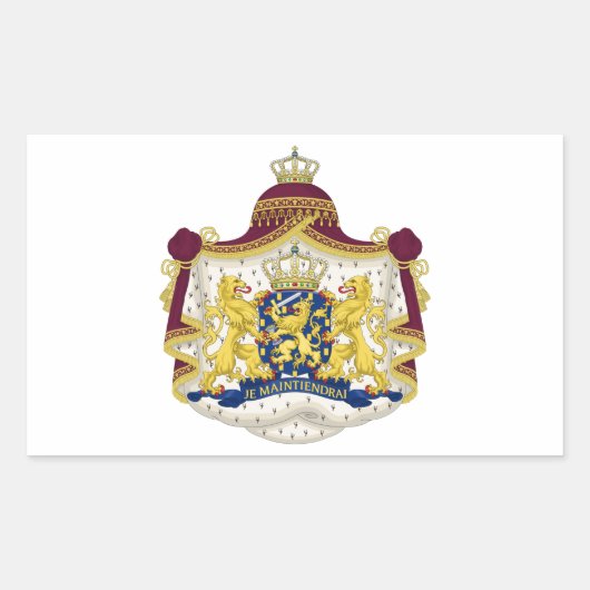 Sticker Rectangulaire Armoiries de Pays-Bas (Devant)