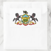 Sticker Rectangulaire Armoiries de Pennsylvanie (Sac)