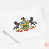 Sticker Rectangulaire Armoiries de Pennsylvanie (Enveloppe)