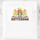 Sticker Rectangulaire Armoiries de Rotterdam, Pays-Bas (Sac)