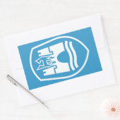 Sticker Rectangulaire Armoiries de Wolfsburg (blanc) (Enveloppe)