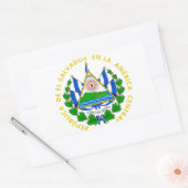 Sticker Rectangulaire Armoiries d'El Salvador (Enveloppe)