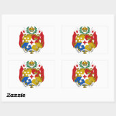 Sticker Rectangulaire Armoiries des Tonga (Feuille)