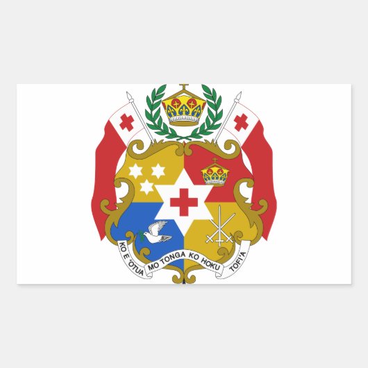 Sticker Rectangulaire Armoiries des Tonga (Devant)
