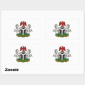 Sticker Rectangulaire Armoiries du Nigéria (Feuille)