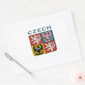 Sticker Rectangulaire Armoiries TCHÈQUE (Enveloppe)