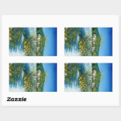 Sticker Rectangulaire ARNO RIVER À ROVEZZANO Florence Paysage toscan (Feuille)