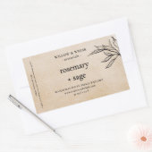 Sticker Rectangulaire Aromathérapie artisanale Essential Huile Kraft Lea (Enveloppe)