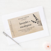 Sticker Rectangulaire Aromathérapie artisanale Essential Oil Kraft Beige (Enveloppe)