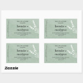 Sticker Rectangulaire Aromathérapie artisanale Essential Oil Sage Green (Feuille)