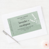 Sticker Rectangulaire Aromathérapie artisanale Essential Oil Sage Green (Enveloppe)