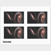 Sticker Rectangulaire Arp 273 Galaxies en interaction (télescope Hubble) (Feuille)