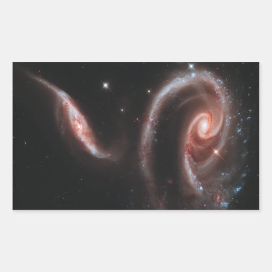 Sticker Rectangulaire Arp 273 Galaxies en interaction (télescope Hubble) (Devant)