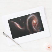 Sticker Rectangulaire Arp 273 Galaxies en interaction (télescope Hubble) (Enveloppe)