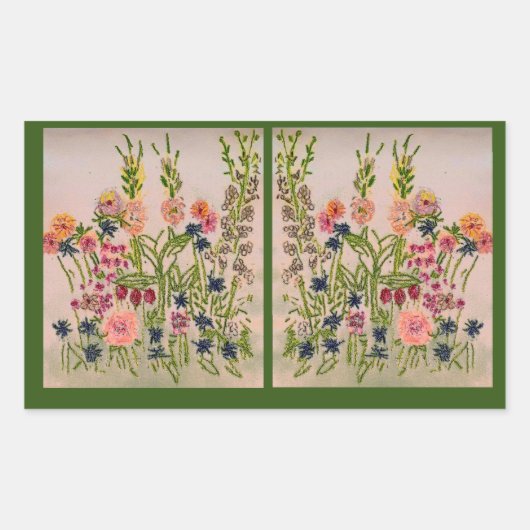 Sticker Rectangulaire Arrangement vertical (Devant)
