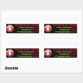 STICKER RECTANGULAIRE ARRÊTER - AFFIRMER VOS DROITS CONSTITUTIONNELS (Feuille)