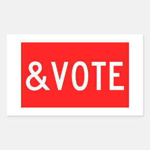 STICKER RECTANGULAIRE ARRÊTER ET VOTER
