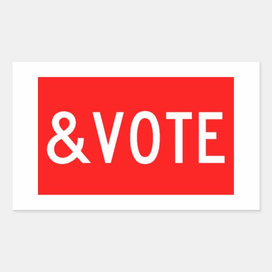 STICKER RECTANGULAIRE ARRÊTER ET VOTER (Devant)