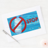 Sticker Rectangulaire Arrêter la pollution plastique (Enveloppe)