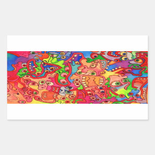 Sticker Rectangulaire Arrêtez le monde, je veux descendre !