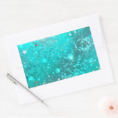 Sticker Rectangulaire Arrière - plan à huile Turquoise de la menthe (Enveloppe)
