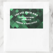 Sticker Rectangulaire Arrière - plan Big Pixel - Vert (Sac)