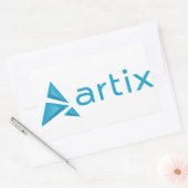 Sticker Rectangulaire Arrière - plan blanc du logo Artix (horizontal) (Enveloppe)