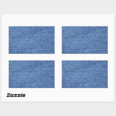Sticker Rectangulaire Arrière - plan Blue Jean Denim (Feuille)