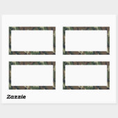 Sticker Rectangulaire Arrière - plan Camouflage de forêt militaire blanc (Feuille)