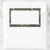 Sticker Rectangulaire Arrière - plan Camouflage de forêt militaire blanc (Sac)
