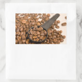 Sticker Rectangulaire Arrière - plan de fèves de café (Sac)