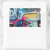Sticker Rectangulaire arrière - plan de graffiti (Sac)