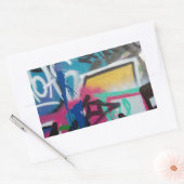 Sticker Rectangulaire arrière - plan de graffiti (Enveloppe)
