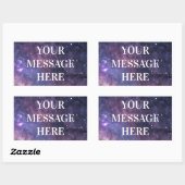 Sticker Rectangulaire ARRIÈRE - PLAN DE NUIT STARRY - Customisez votre p (Feuille)