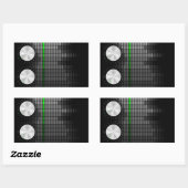 Sticker Rectangulaire Arrière - plan de parti (Feuille)