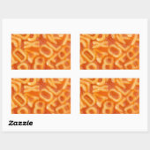 Sticker Rectangulaire Arrière - plan de spaghetti en forme d'alphabet (Feuille)