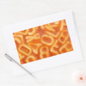 Sticker Rectangulaire Arrière - plan de spaghetti en forme d'alphabet (Enveloppe)