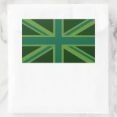 Sticker Rectangulaire Arrière - plan de style Drapeau Turquoise vert Uni (Sac)